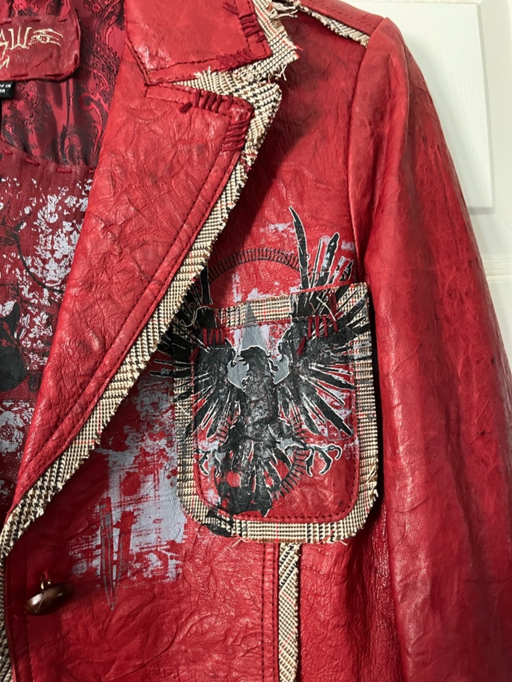Rare Raw 7 Leather Distressed Blazer - Picture 3 of 15